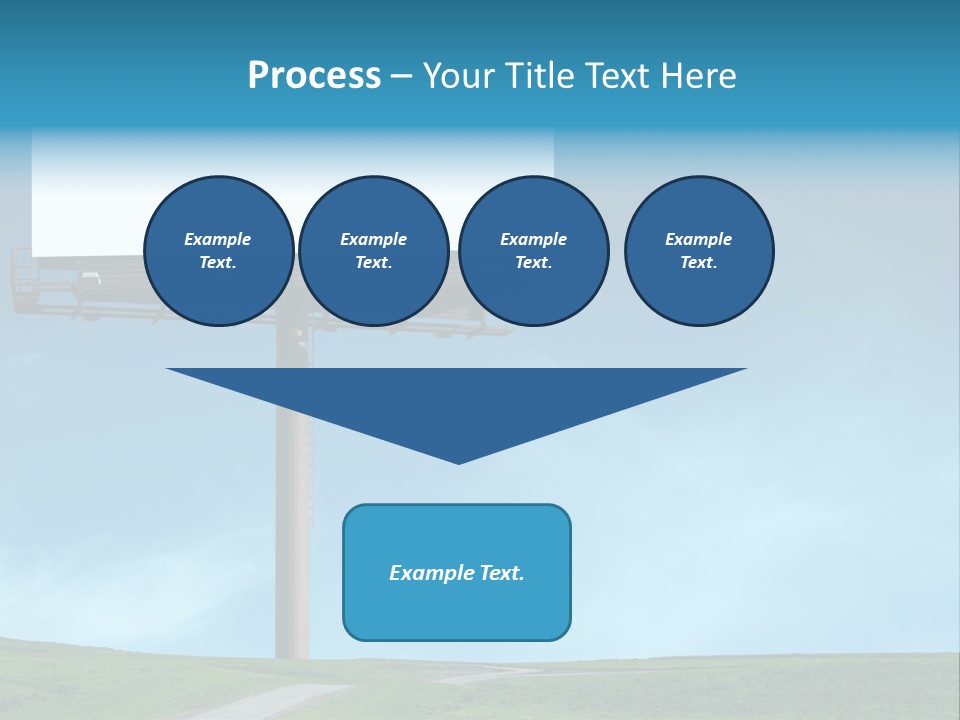 Blank Billboard In A Field With A Blue Sky PowerPoint Template