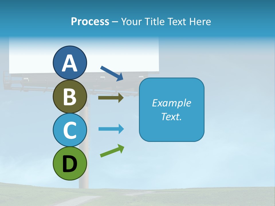 Blank Billboard In A Field With A Blue Sky PowerPoint Template
