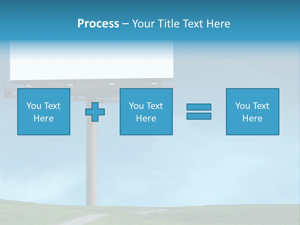 Blank Billboard In A Field With A Blue Sky PowerPoint Template