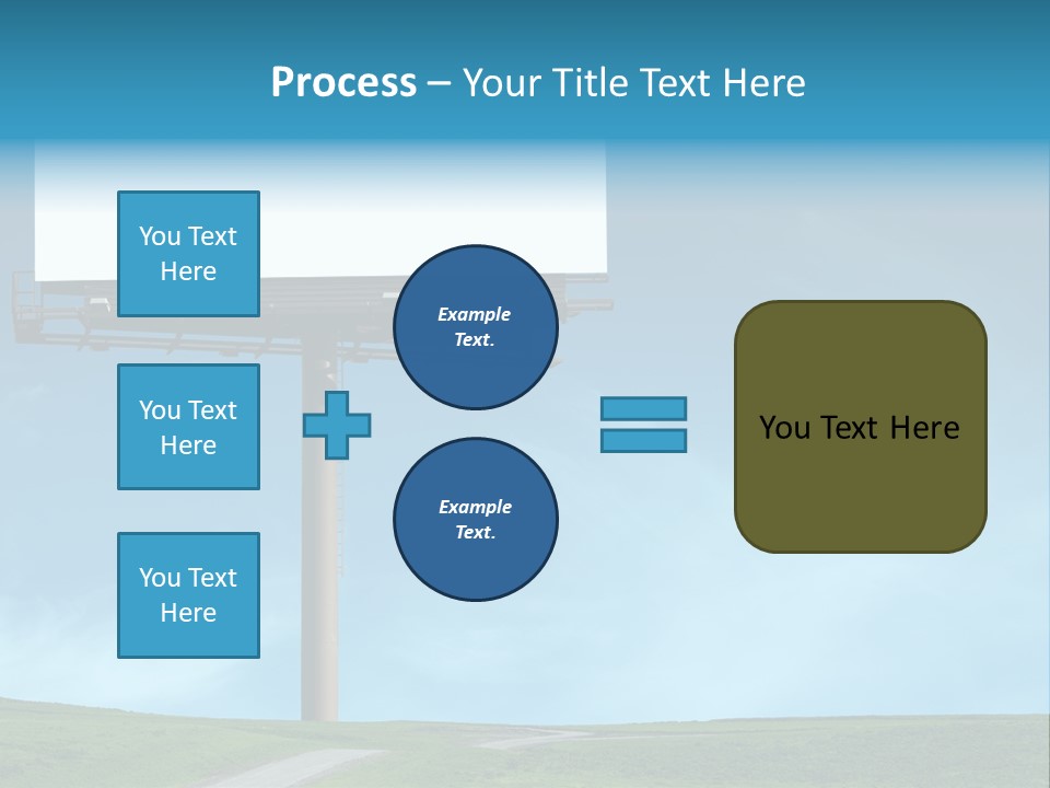 Blank Billboard In A Field With A Blue Sky PowerPoint Template