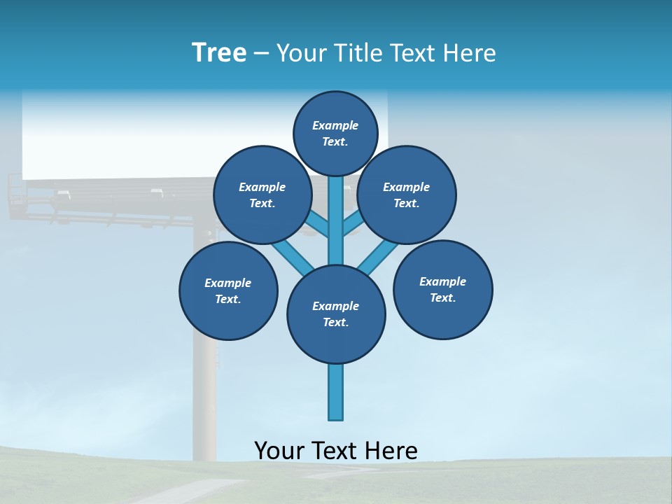 Blank Billboard In A Field With A Blue Sky PowerPoint Template