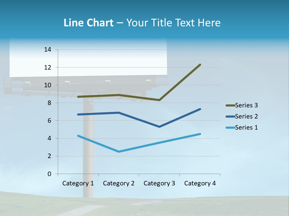 Blank Billboard In A Field With A Blue Sky PowerPoint Template