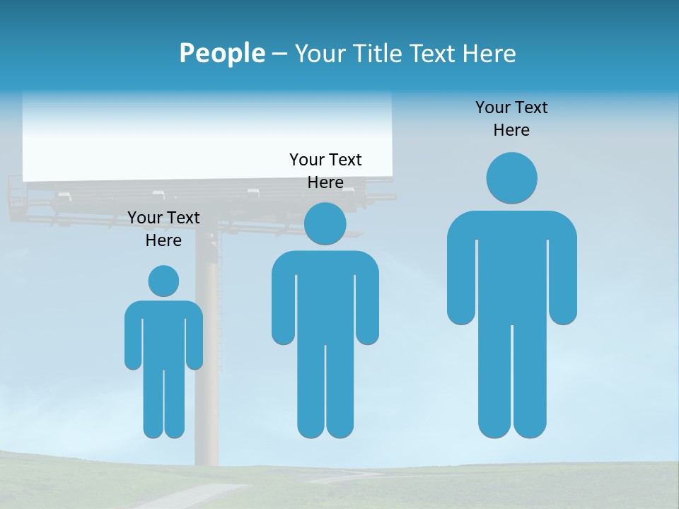 Blank Billboard In A Field With A Blue Sky PowerPoint Template