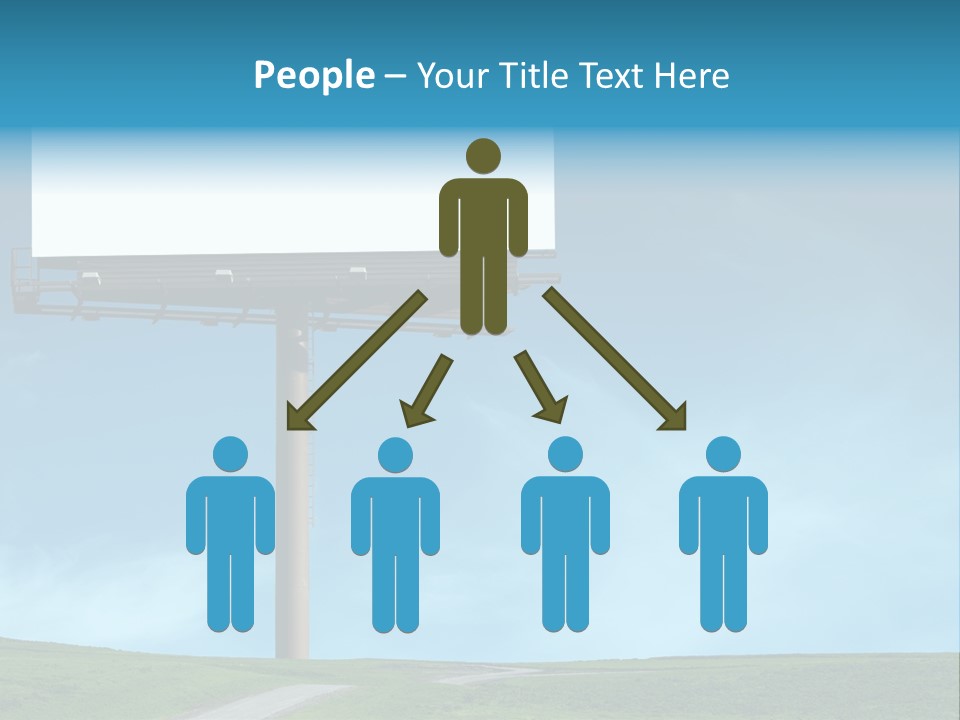 Blank Billboard In A Field With A Blue Sky PowerPoint Template