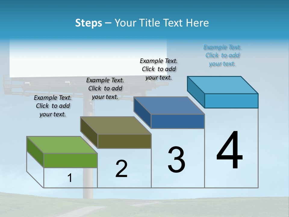 Blank Billboard In A Field With A Blue Sky PowerPoint Template