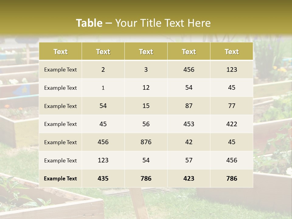A Picture Of A Garden With A Sign In The Middle Of It PowerPoint Template