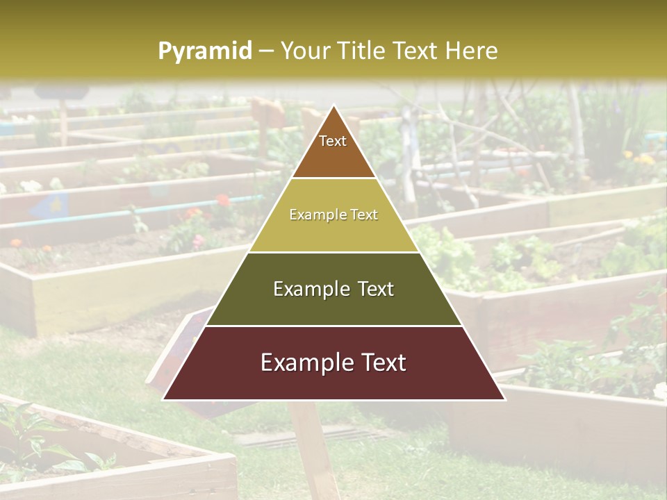 A Picture Of A Garden With A Sign In The Middle Of It PowerPoint Template