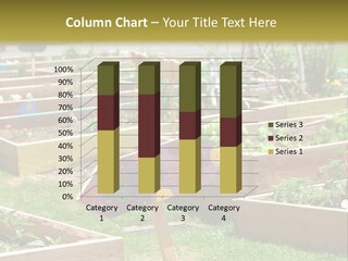 A Picture Of A Garden With A Sign In The Middle Of It PowerPoint Template