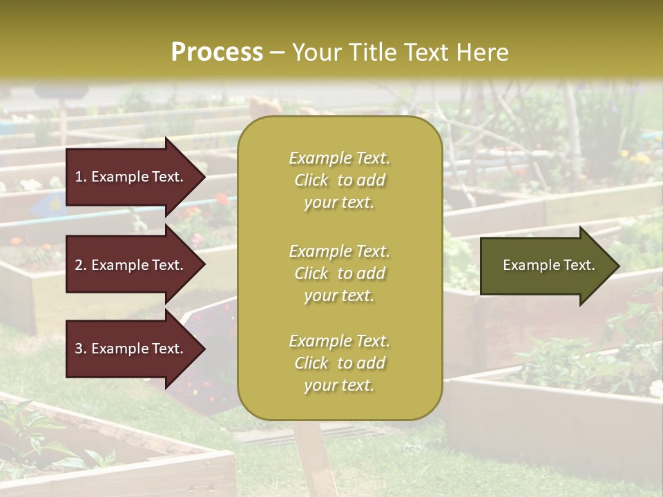 A Picture Of A Garden With A Sign In The Middle Of It PowerPoint Template
