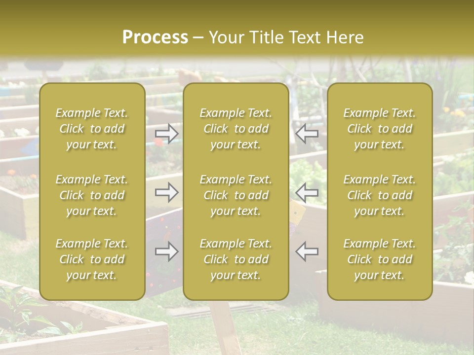 A Picture Of A Garden With A Sign In The Middle Of It PowerPoint Template