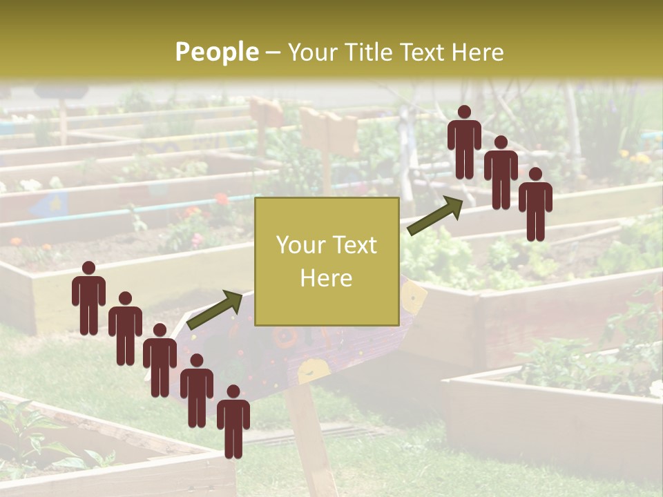 A Picture Of A Garden With A Sign In The Middle Of It PowerPoint Template