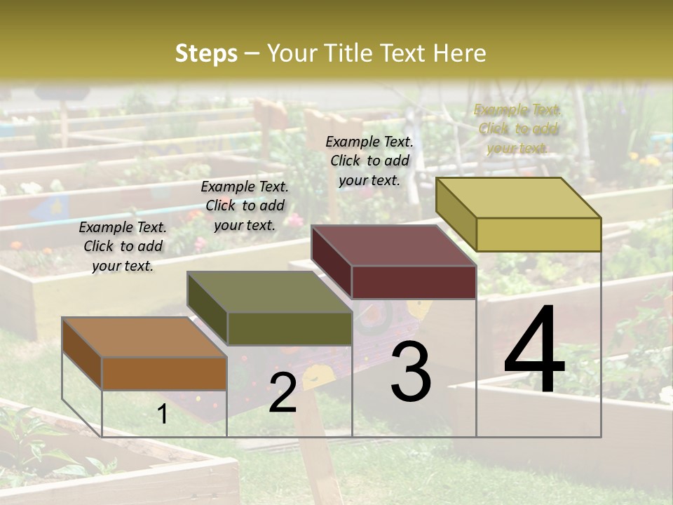 A Picture Of A Garden With A Sign In The Middle Of It PowerPoint Template