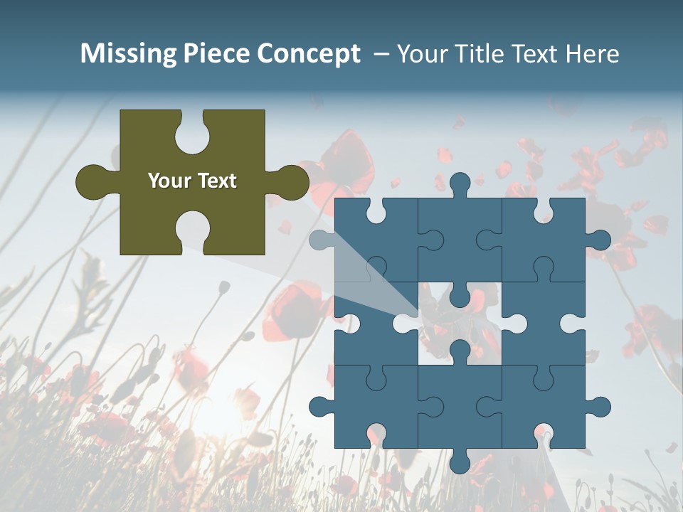 Girl Stands In Poppy Field PowerPoint Template