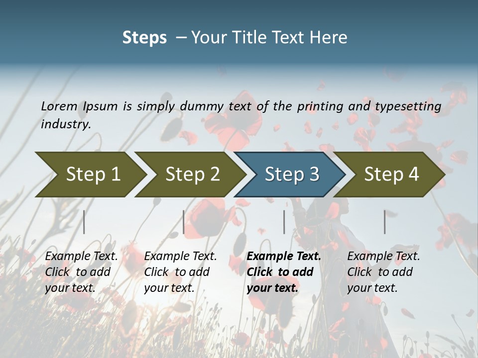 Girl Stands In Poppy Field PowerPoint Template