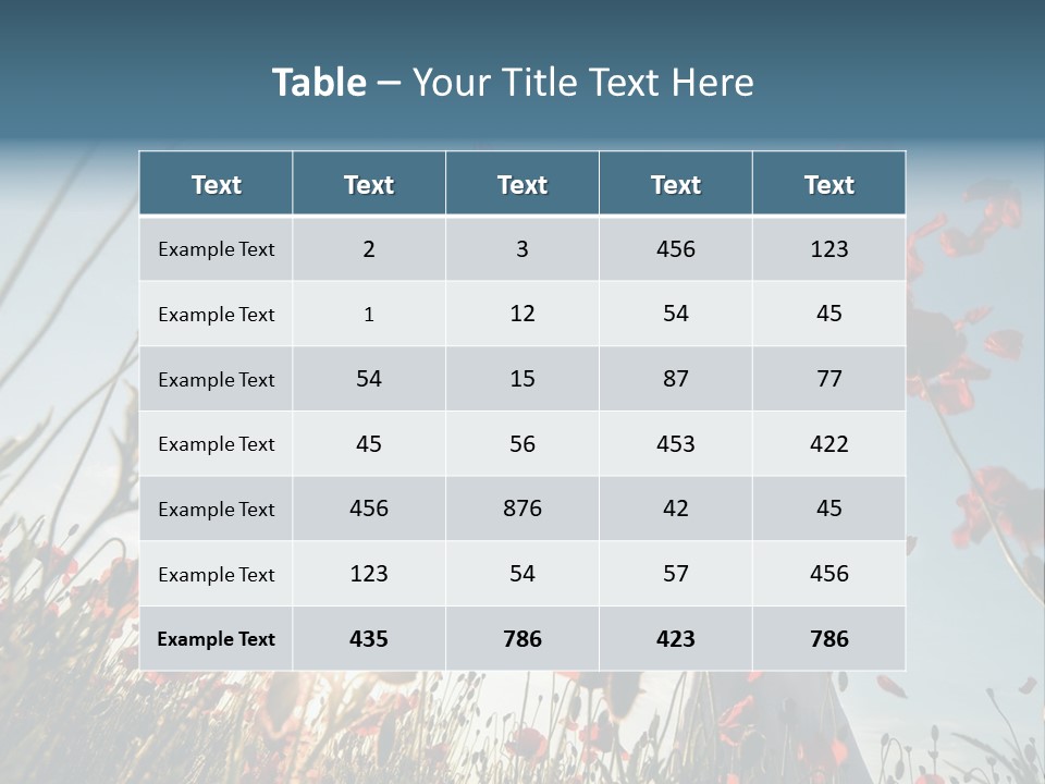 Girl Stands In Poppy Field PowerPoint Template