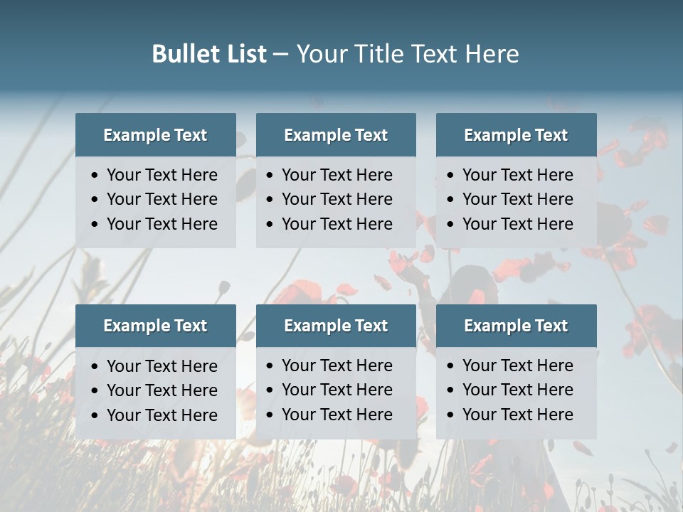 Girl Stands In Poppy Field PowerPoint Template