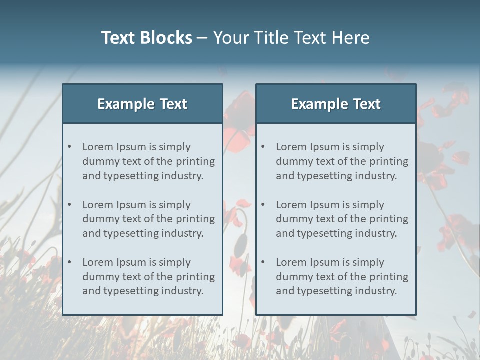 Girl Stands In Poppy Field PowerPoint Template