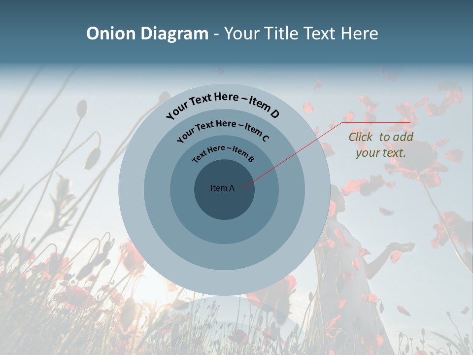 Girl Stands In Poppy Field PowerPoint Template