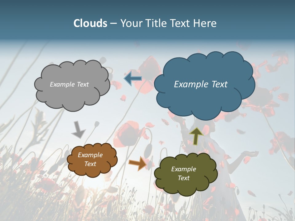 Girl Stands In Poppy Field PowerPoint Template