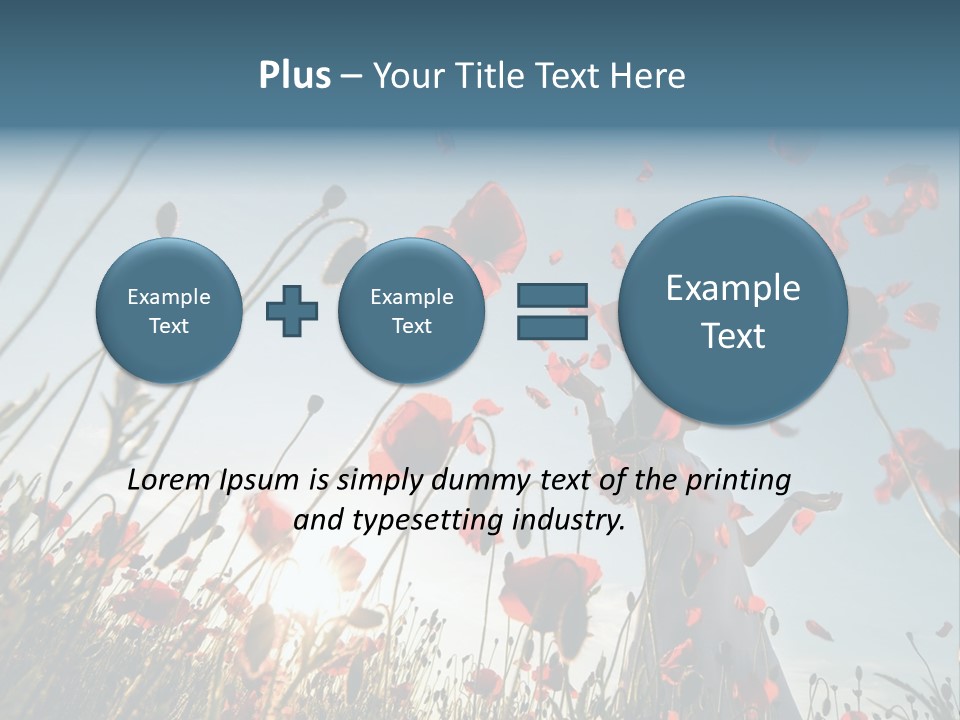 Girl Stands In Poppy Field PowerPoint Template