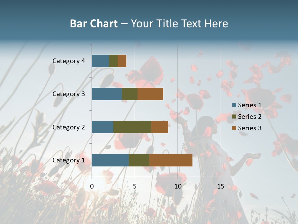 Girl Stands In Poppy Field PowerPoint Template