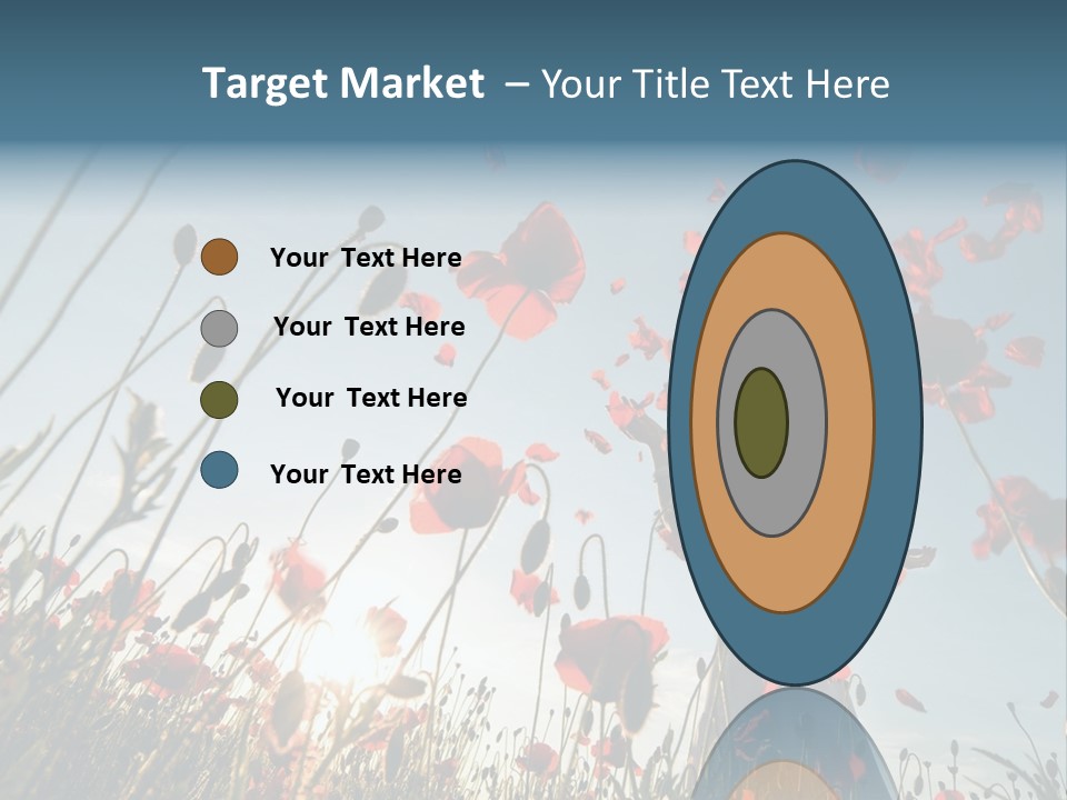 Girl Stands In Poppy Field PowerPoint Template
