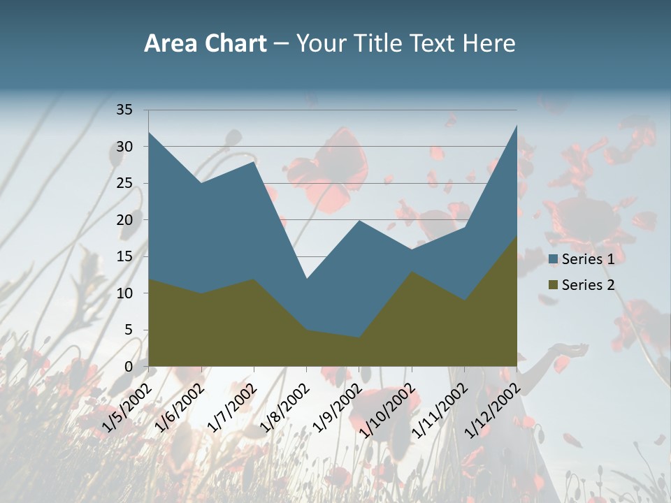 Girl Stands In Poppy Field PowerPoint Template
