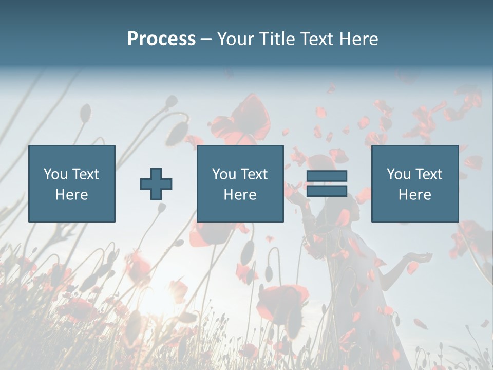 Girl Stands In Poppy Field PowerPoint Template