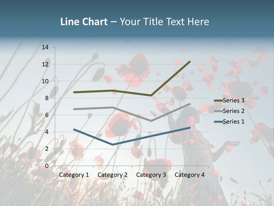 Girl Stands In Poppy Field PowerPoint Template