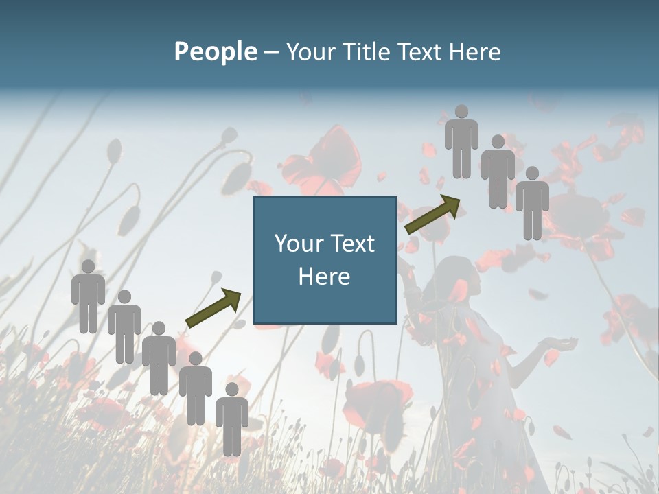 Girl Stands In Poppy Field PowerPoint Template