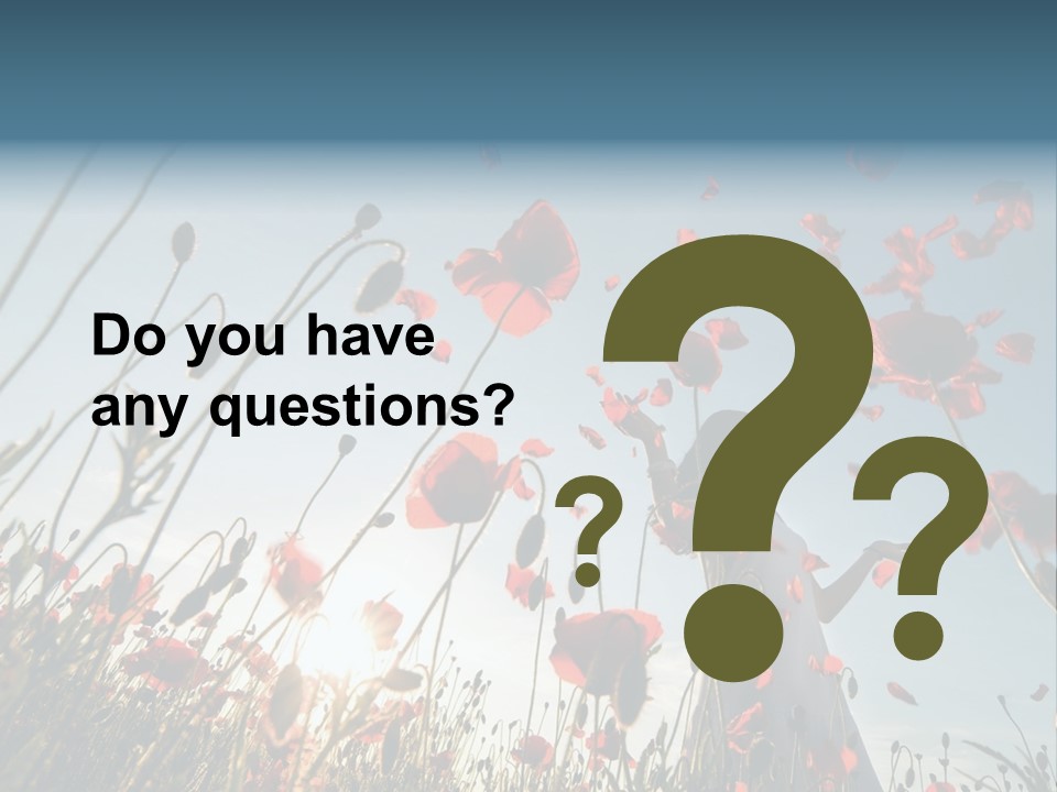 Girl Stands In Poppy Field PowerPoint Template
