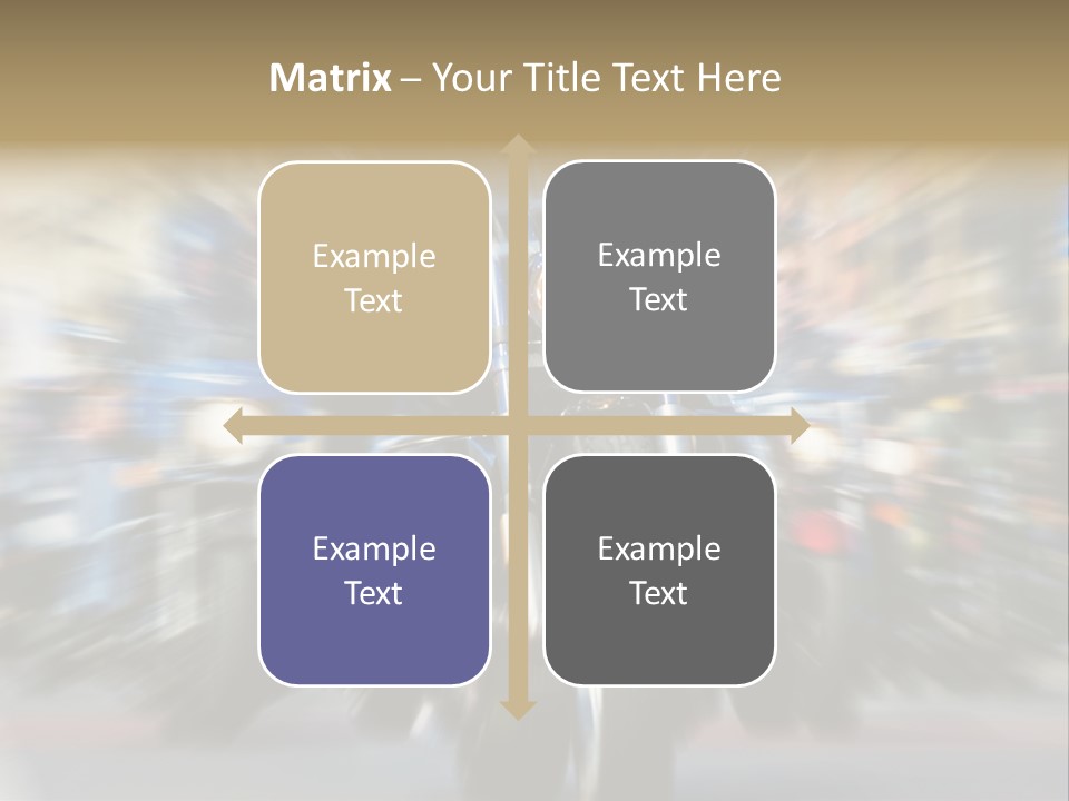 Blurred Bike Riders Rushing At City Street PowerPoint Template