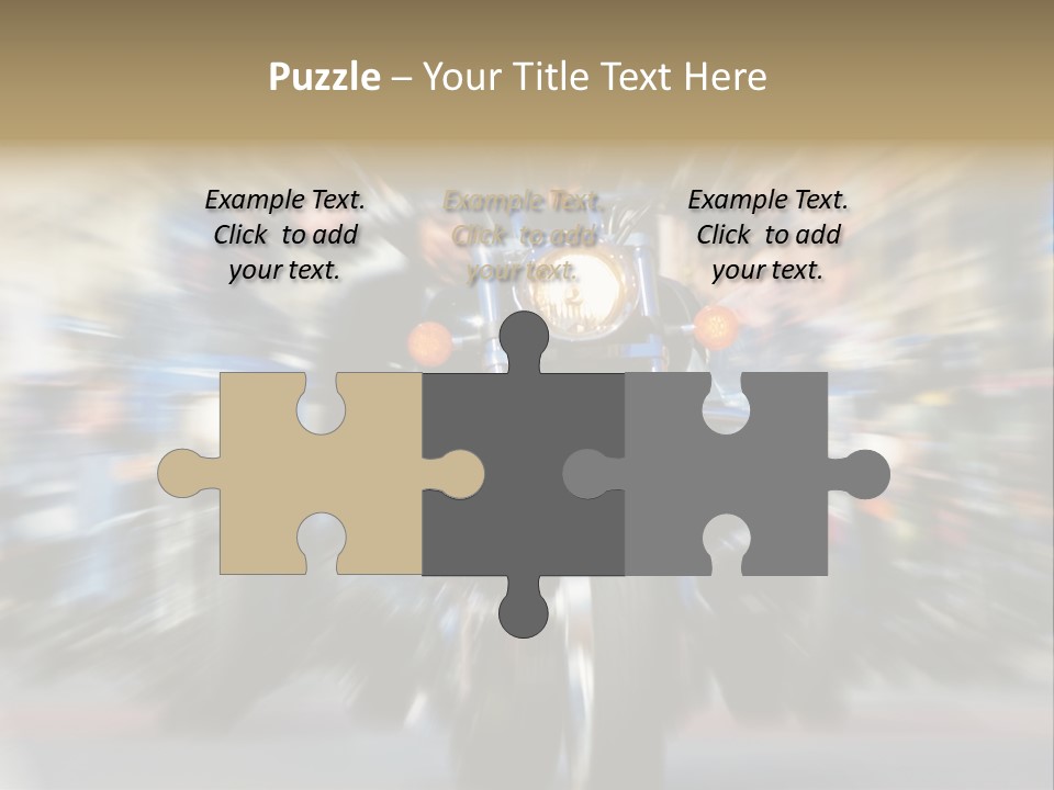 Blurred Bike Riders Rushing At City Street PowerPoint Template