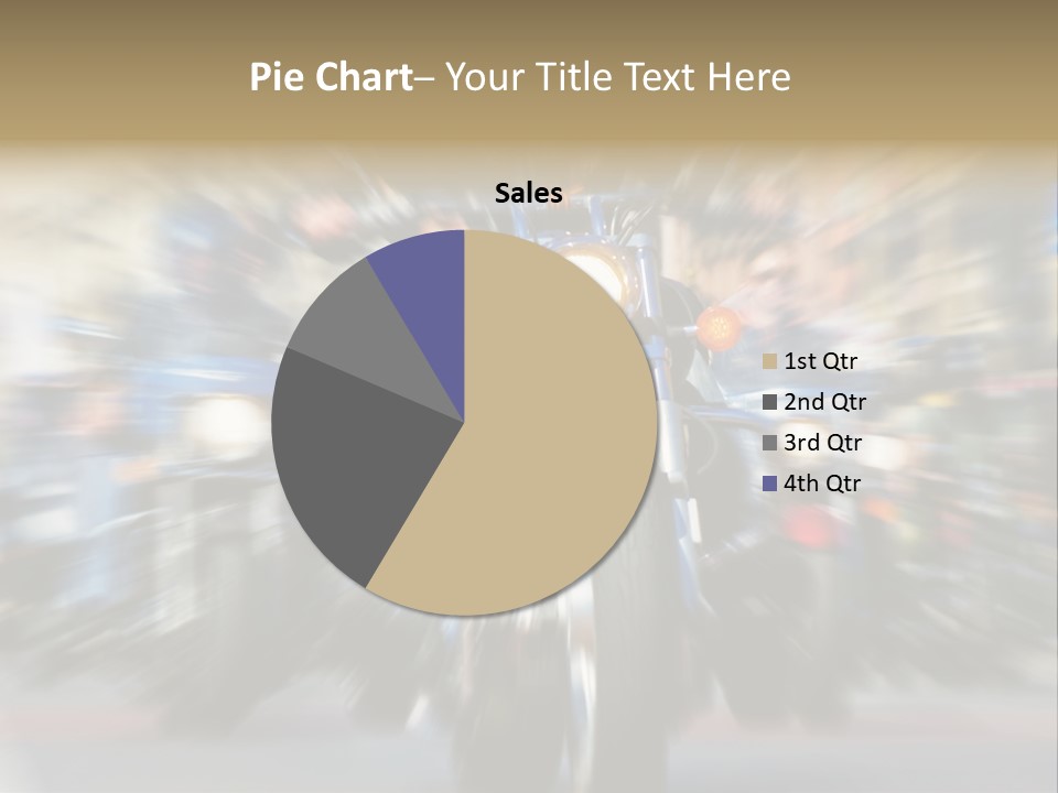 Blurred Bike Riders Rushing At City Street PowerPoint Template