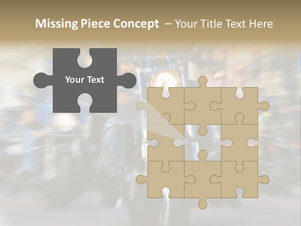 Blurred Bike Riders Rushing At City Street PowerPoint Template