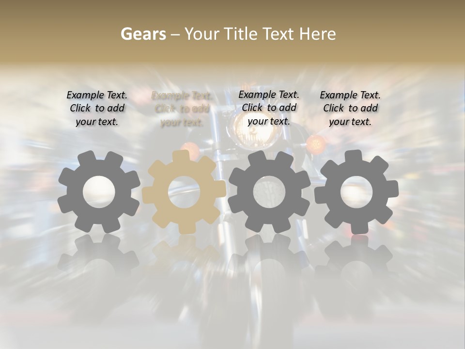 Blurred Bike Riders Rushing At City Street PowerPoint Template