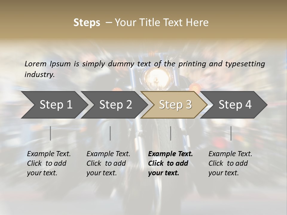 Blurred Bike Riders Rushing At City Street PowerPoint Template