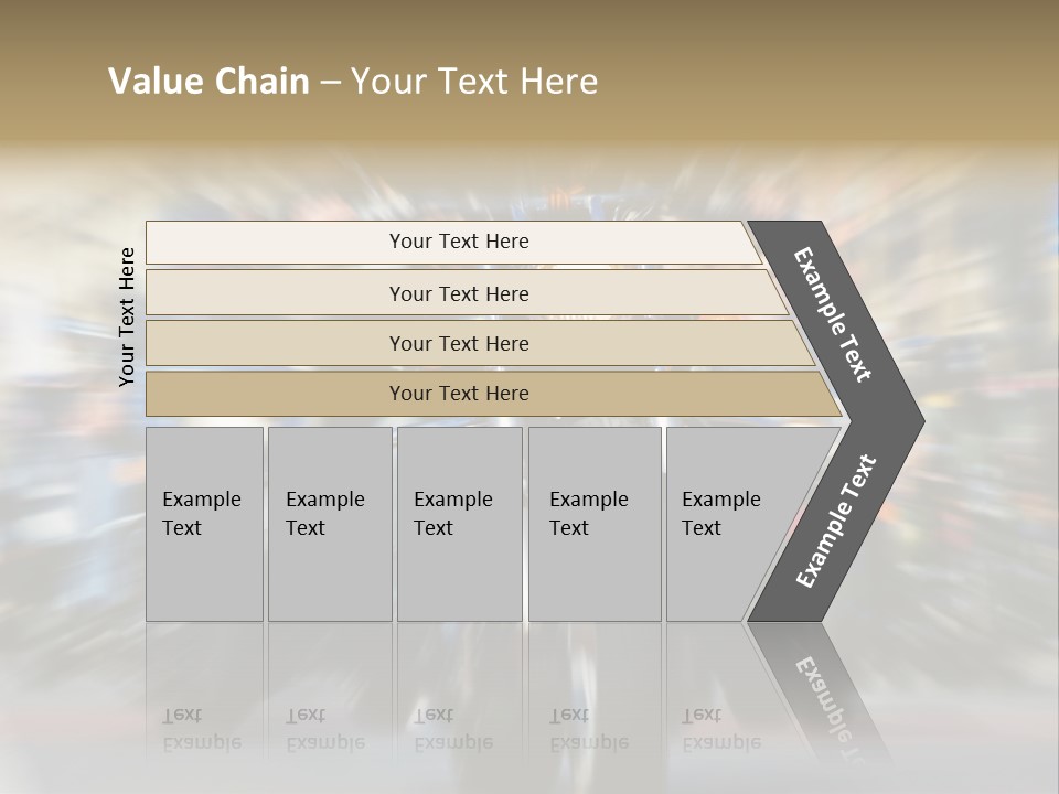 Blurred Bike Riders Rushing At City Street PowerPoint Template
