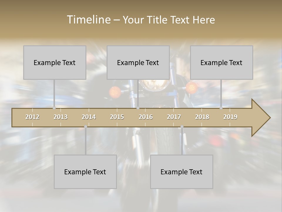 Blurred Bike Riders Rushing At City Street PowerPoint Template