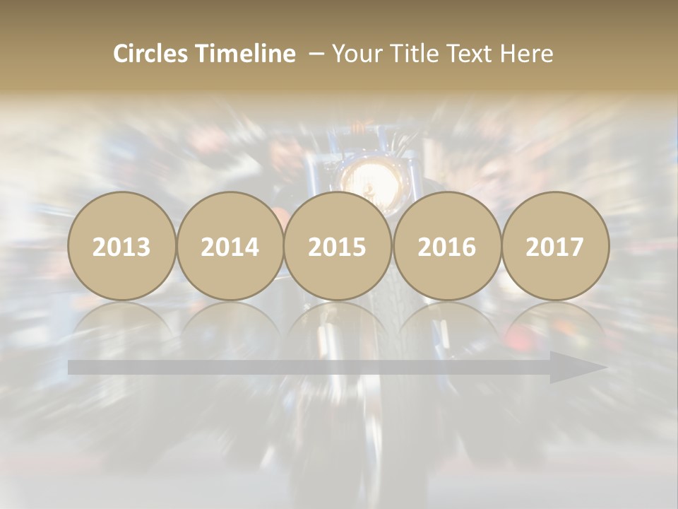 Blurred Bike Riders Rushing At City Street PowerPoint Template