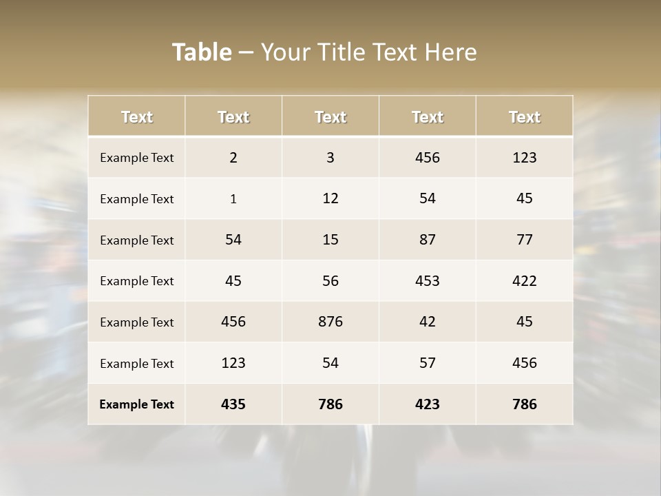 Blurred Bike Riders Rushing At City Street PowerPoint Template