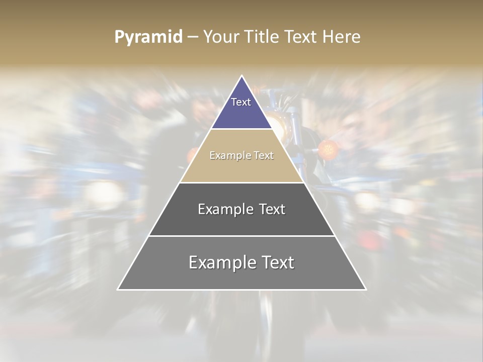 Blurred Bike Riders Rushing At City Street PowerPoint Template