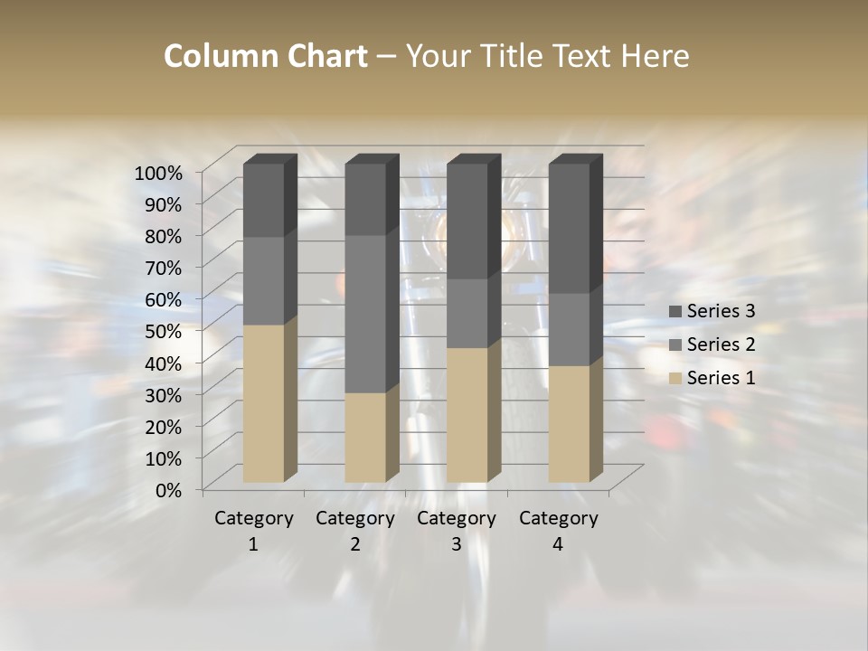 Blurred Bike Riders Rushing At City Street PowerPoint Template