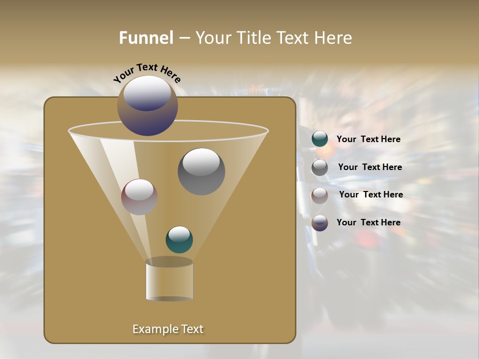 Blurred Bike Riders Rushing At City Street PowerPoint Template