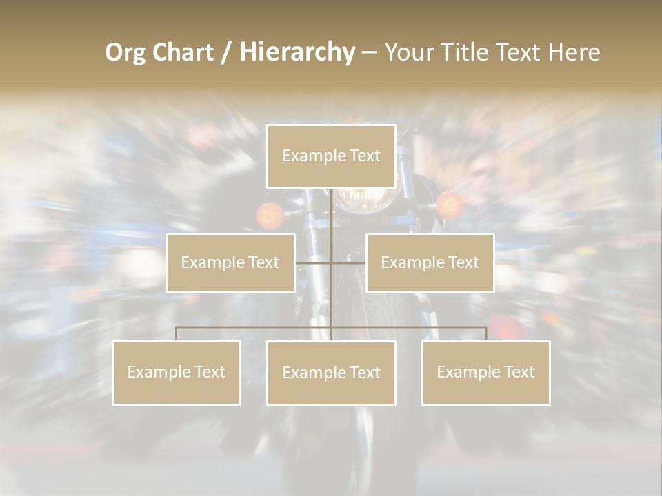 Blurred Bike Riders Rushing At City Street PowerPoint Template