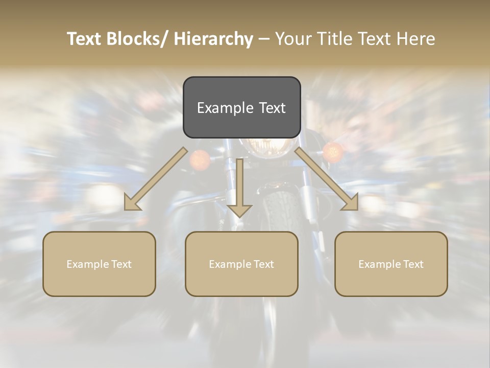 Blurred Bike Riders Rushing At City Street PowerPoint Template
