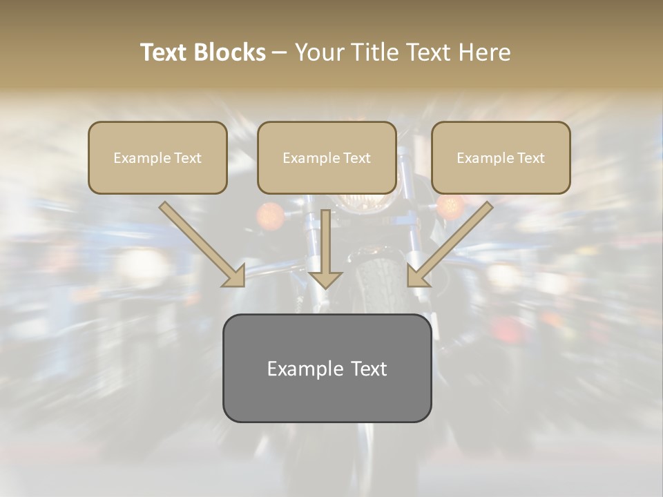 Blurred Bike Riders Rushing At City Street PowerPoint Template