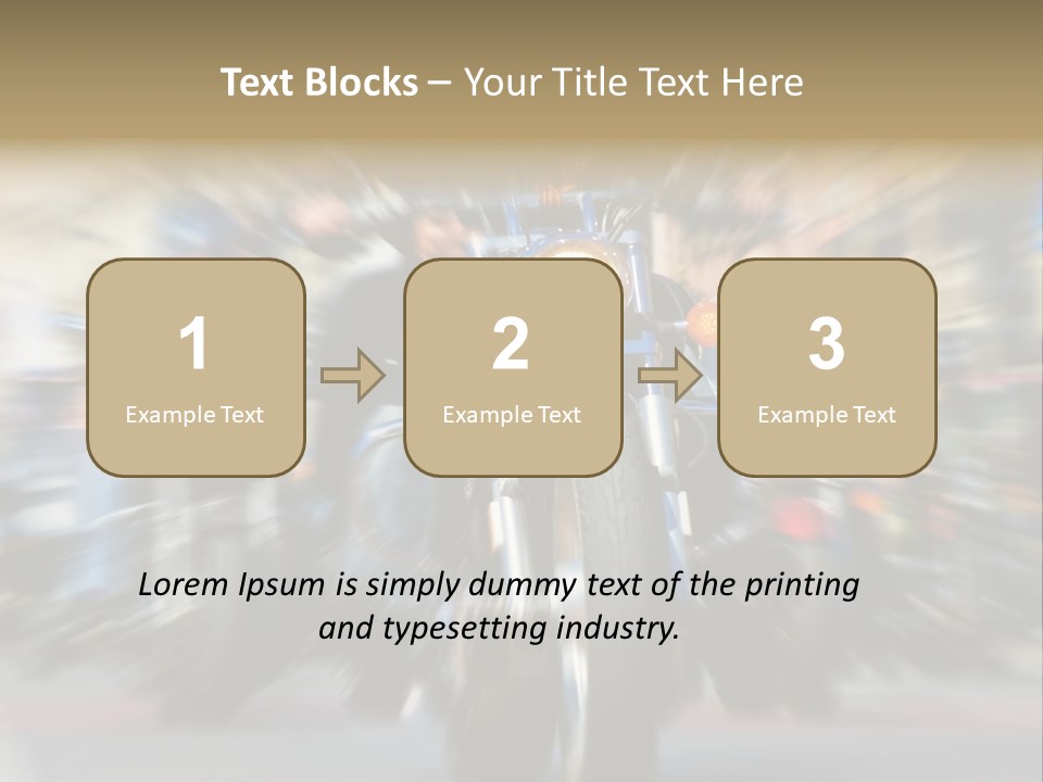 Blurred Bike Riders Rushing At City Street PowerPoint Template