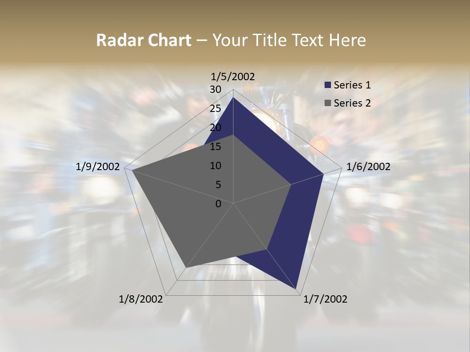 Blurred Bike Riders Rushing At City Street PowerPoint Template