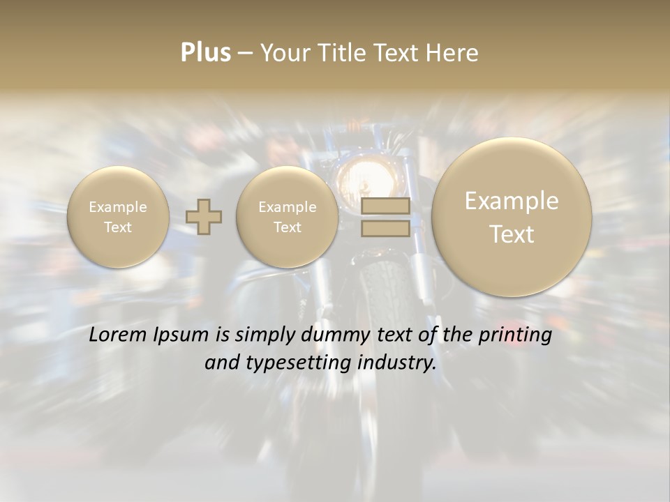 Blurred Bike Riders Rushing At City Street PowerPoint Template